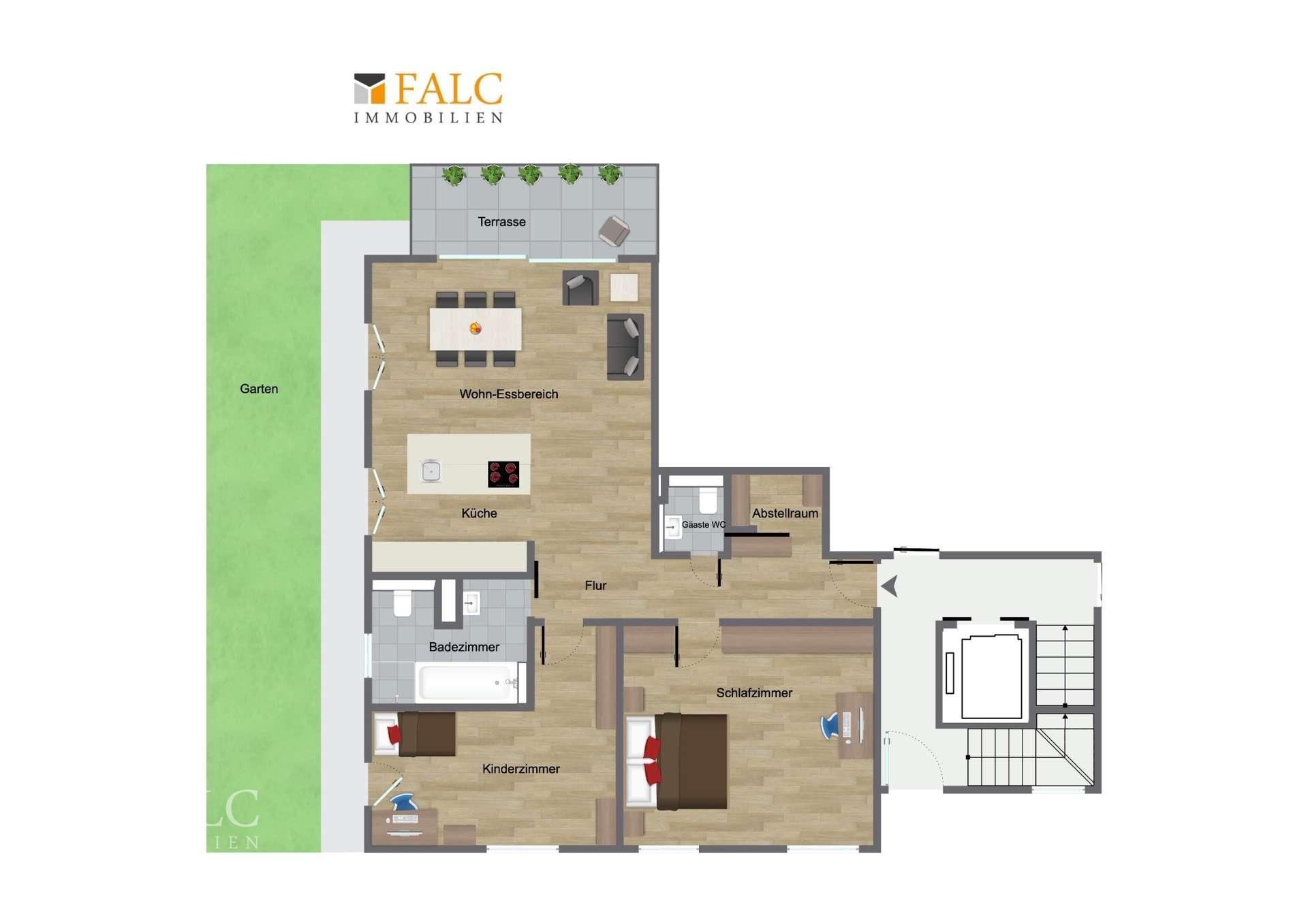 Grundriss möbeliert